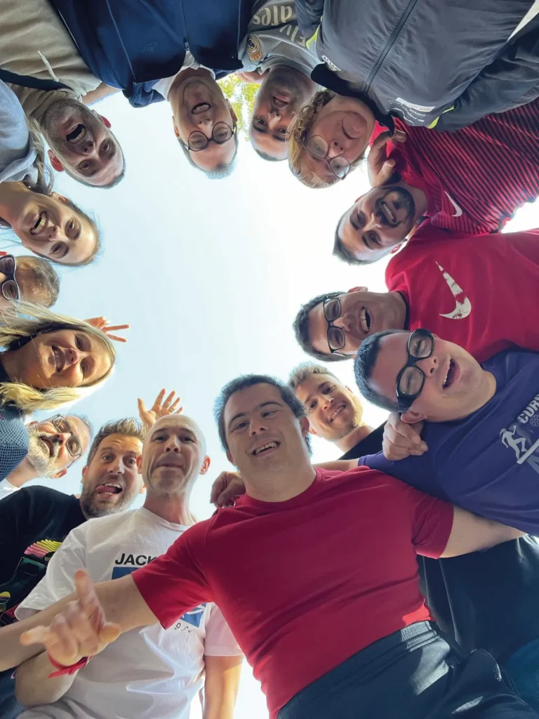 Group of people in a circle.