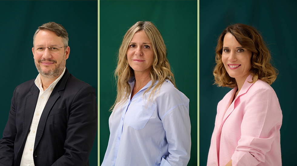 Collage with the three master perfumers of Eurofragance