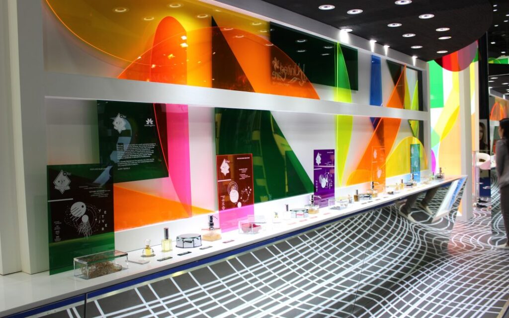 Vibrant display of colourful products in Cosmic Nomad Collection.