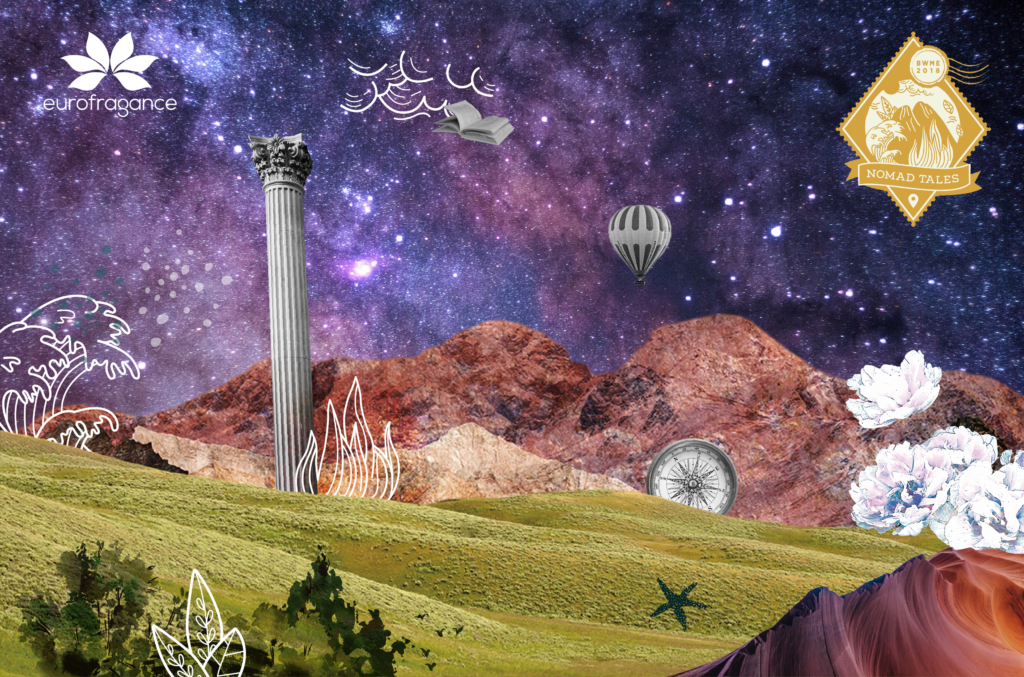 Nomad Tales collection by Eurofragance cover art for Beautyworld Middle East