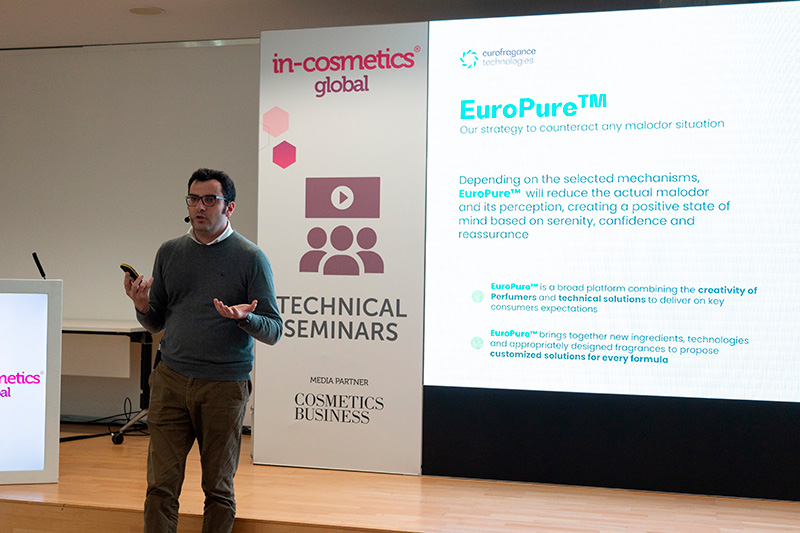 Presenter discussing EuroPure strategy seminar